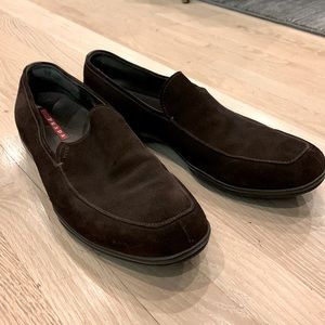Prada brown loafers